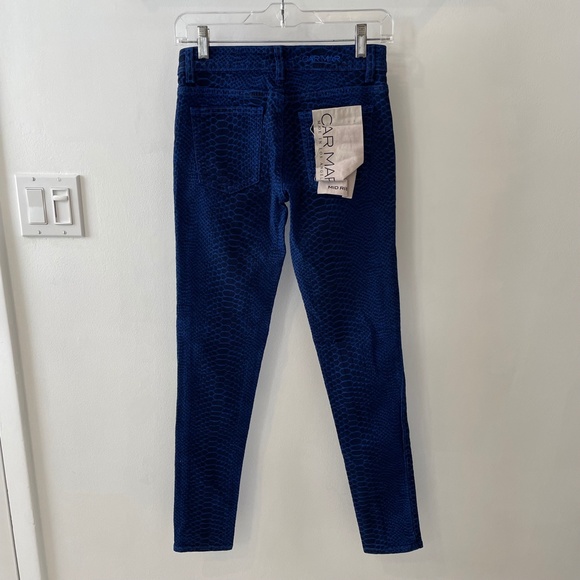NWT Blue Snakeskin Carmar LF Jeans Mid Rise 25 - Picture 11 of 11